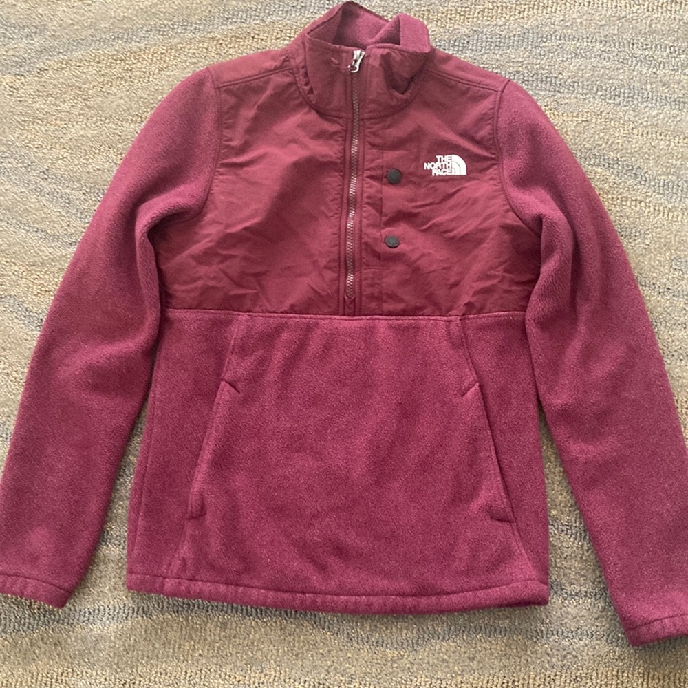 The North Face half zip pull over jacket